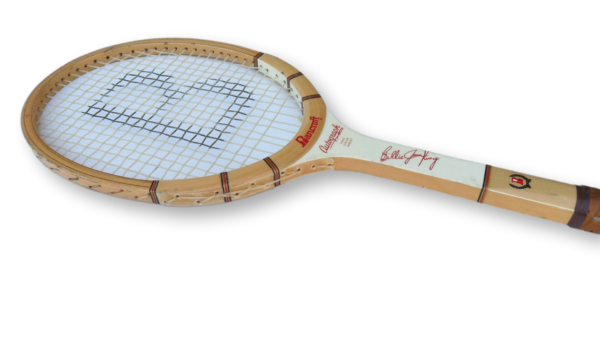 Bancroft Billie Jean King Autograph Wooden Tennis Racquet Decor with Wooden Brace - Image 6