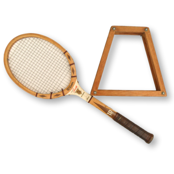 Wilson Stan Smith Autograph Wooden Tennis Racquet with Wooden Press Near Me - Image 10