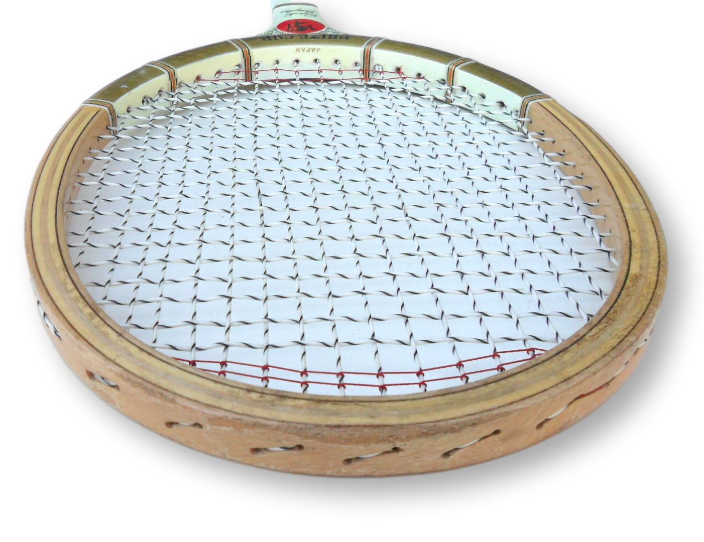 Wooden Tennis Racquet Decor with Press Spalding Prize Cup Pancho Gonzales Free Shipping - Image 6