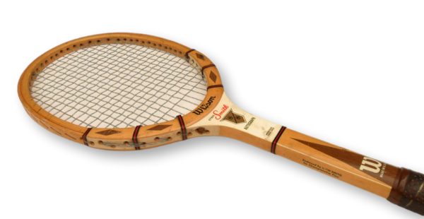 Wilson Stan Smith Autograph Wooden Tennis Racquet with Wooden Press Near Me - Image 4