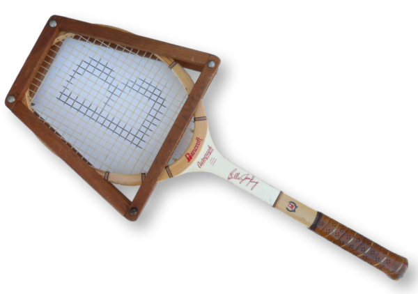 Bancroft Billie Jean King Autograph Wooden Tennis Racquet Decor with Wooden Brace - Image 5