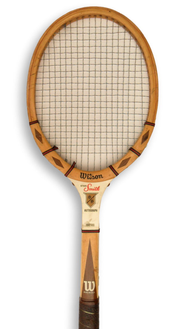 Wilson Stan Smith Autograph Wooden Tennis Racquet with Wooden Press Near Me - Image 8