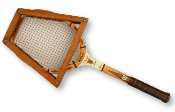 Wilson Stan Smith Autograph Wooden Tennis Racquet with Wooden Press Near Me - Image 9