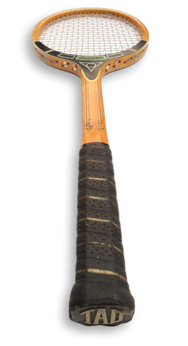 Black TAD Davis Professional Vintage Wooden Tennis Racket Near Me - Image 5