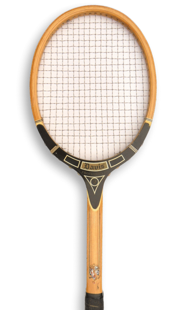 Black TAD Davis Professional Vintage Wooden Tennis Racket Near Me - Image 7