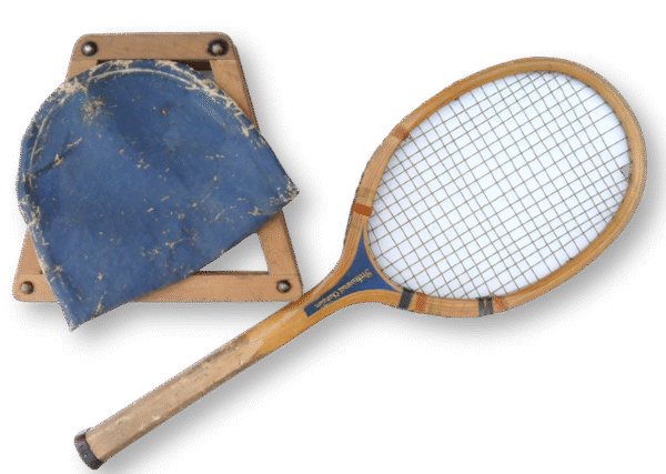 Early Wilson Professional Champion Wooden Tennis Racquet with Wooden Press and Canvas Cover - Image 2