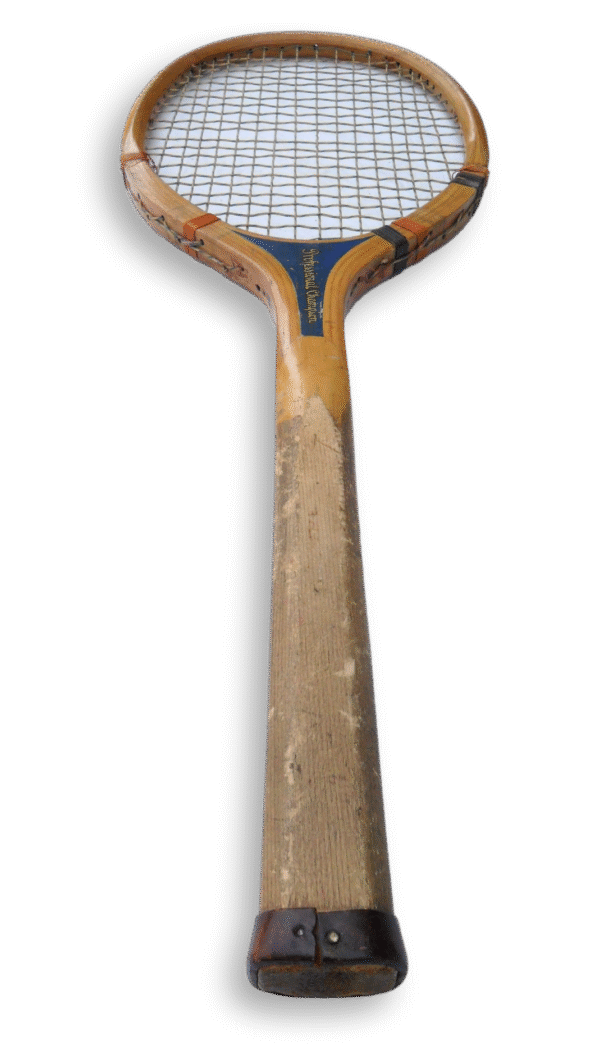 Early Wilson Professional Champion Wooden Tennis Racquet with Wooden Press and Canvas Cover - Image 5