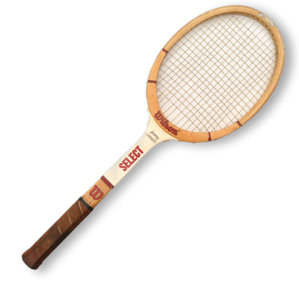 Wilson Jimmy Connors Select Antique Wooden Tennis Racket Decor Free Shipping