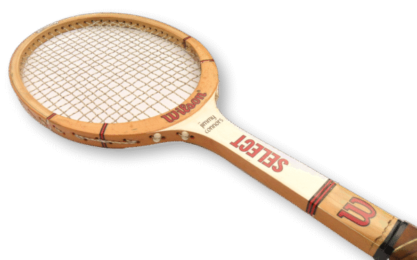 Wilson Jimmy Connors Select Antique Wooden Tennis Racket Decor Free Shipping - Image 3